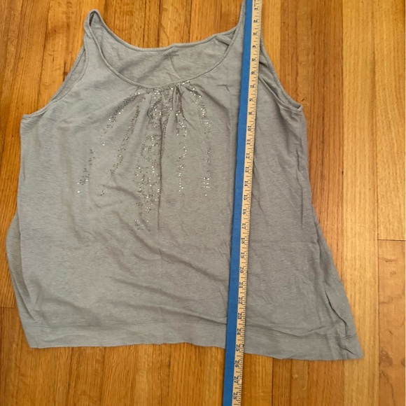 EILEEN FISHER Sequin Light Knit Gray Tank Top Size XL(v) - Picture 7 of 12